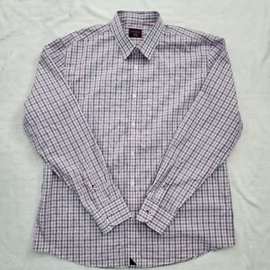UNTUCKit Men's Wrinkle‎ Free Checkered Cotton Button Up Dress Shirt Large